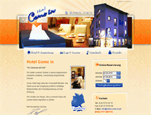 Tablet Screenshot of hotel-come-in.de
